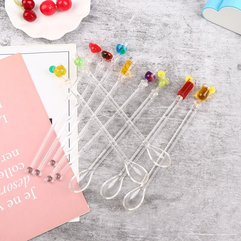 1PCS 23cm Stirring Acrylic Stirrers Kitchen Bar Tool Juice Party Cocktail Drink Mixer Swizzle Stick Wine Agitators