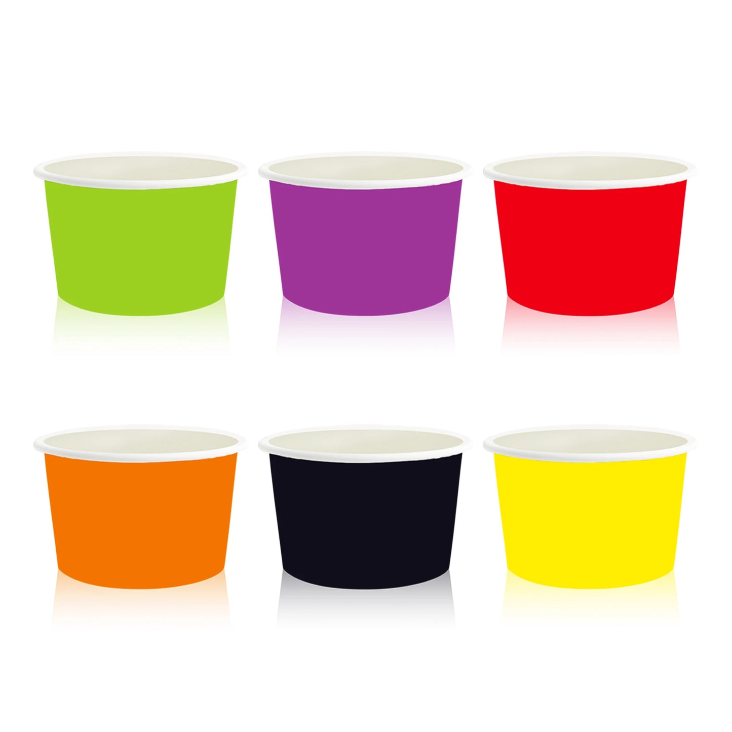 12/24/30PCS Color Colored Treat Snack Bowl Ice Cream Cups Disposable Dessert Bowls Color Colored DIY Food Cups Party Supplies