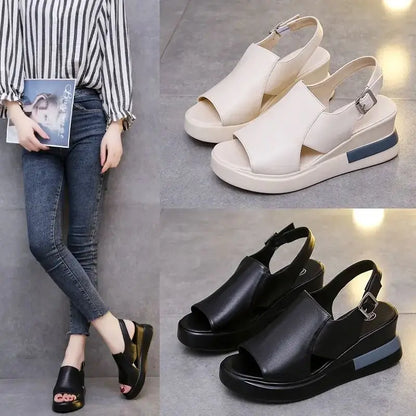 1pc New Fashion Breathable Summer Comfortable Ladies Platform Sandals Wedges Sandals High Heel For Women