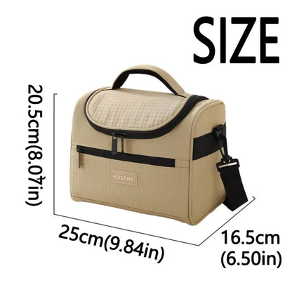 Reusable Zipper Handle Lunch Box Durable Large Capacity Insulated Lunch Bag Waterproof Sturdy Tote Food Container Travel