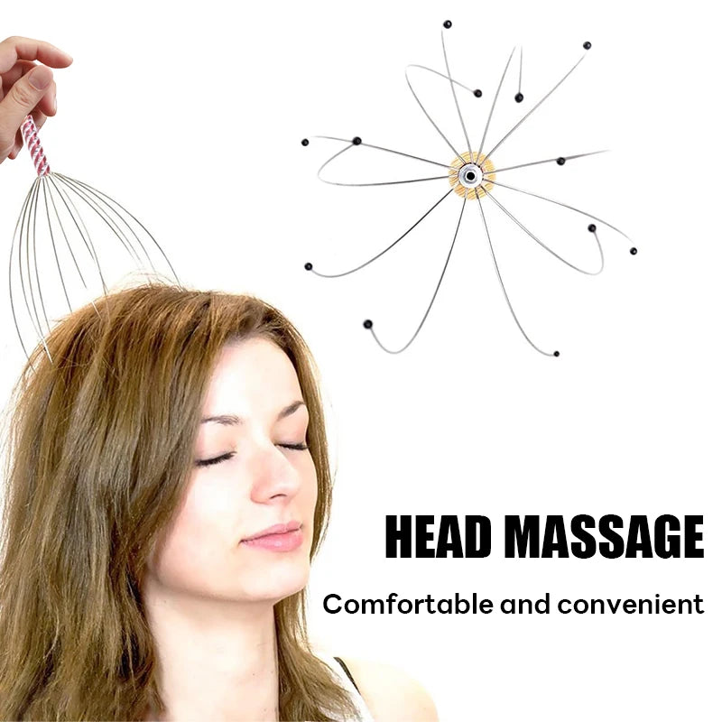 Octopus Head Massager Scratching Scalp Relaxation Relief Increase Blood Circulate Scratcher Relieves Tension Health Care Random