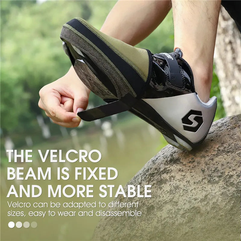 WEST BIKING Bicycle Half Shoe Cover Windproof Non-slip Cycling Boot Cover MTB Road Bike Waterproof Overshoes Bicycle Equipment
