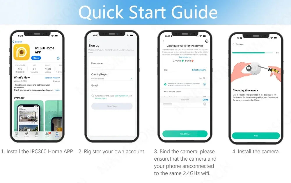 Home Battery IP Cameras Outdoor 5MP Wireless WiFi Security Human Detection Alarm Video Recording Surveillance Camera IPC360 Home