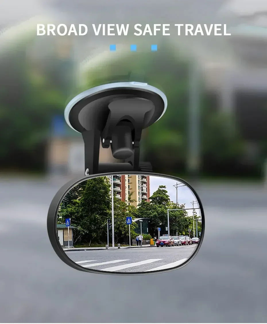 Car Interior Baby Mirrors 360 Degrees Rotatable Windshield Sucker Sun Visor Plate Clips Mirror Baby Kid Back Seat Observe Mirror