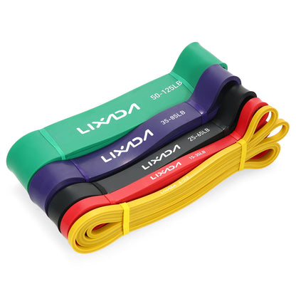 Lixada Pull Up Assist Bands Set Resistance Loop Bands Powerlifting Exercise Stretch Bands with Door Anchor Foam Handles Hooks