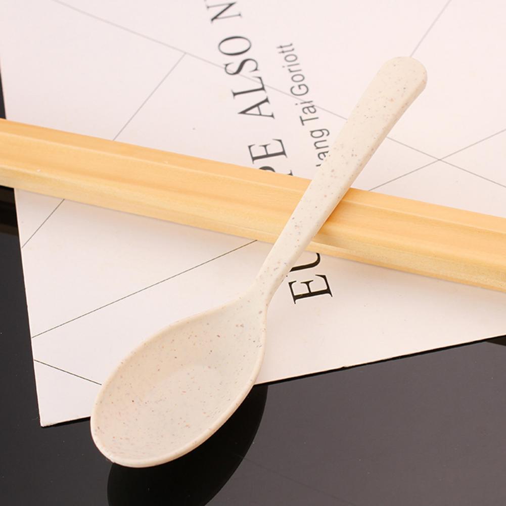 Soup Spoon Long Handle Cereal Spoon Plastic Serving Spoon Microwave Dishwasher Safe Porridge Spoon Kids Tableware Dinner Spoon