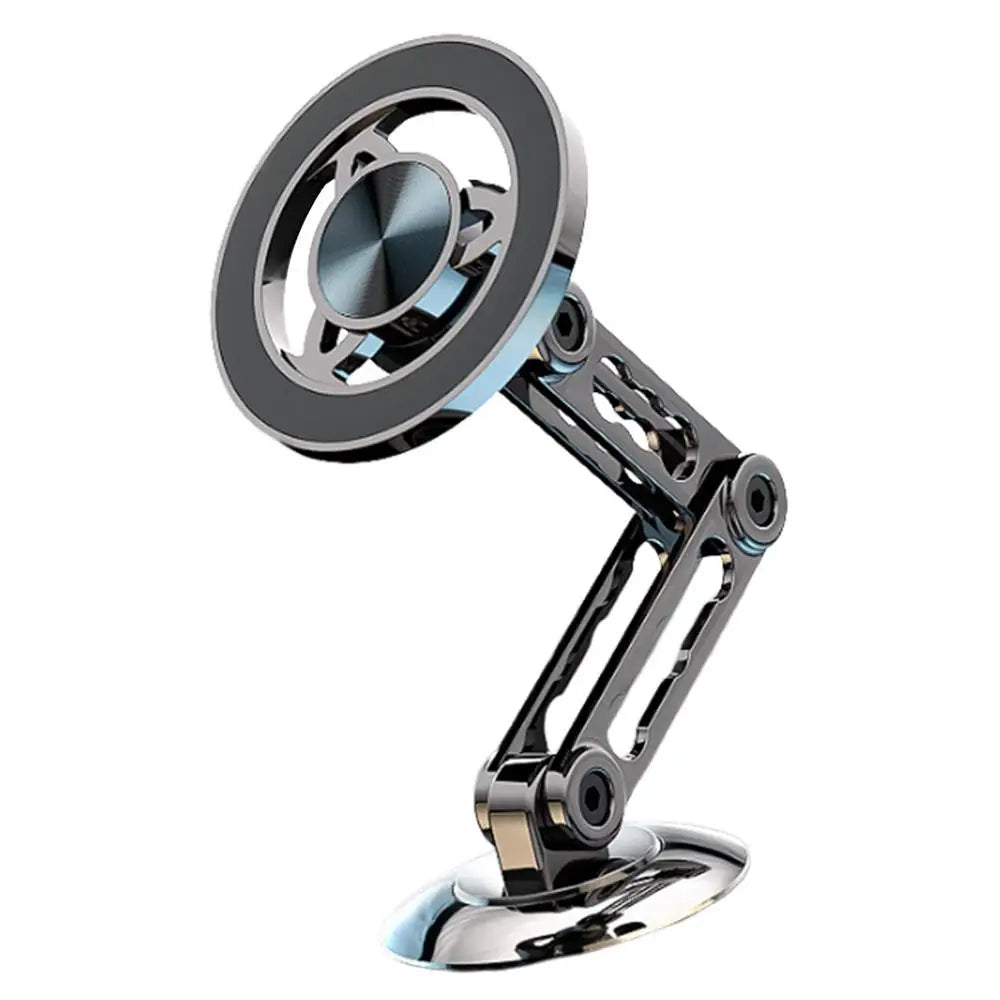 Magnetic Car Phone Holder Mount Ultra Magnetic Alloy Car Phone Mount Aluminum Alloy Long Arm Holder 360 Rotation Folding