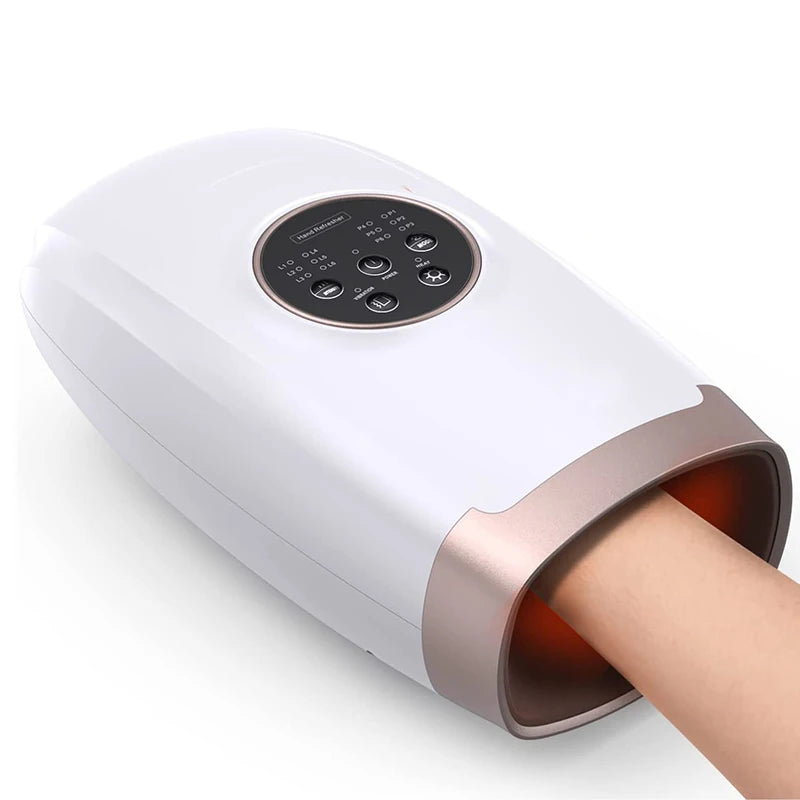 Cordless electric handheld massager with heat and pressure point therapeutic massager suitable for carpal tunnel