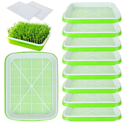 Microgreens Sprouter Tray Hydroponic / Sprouting Tray For Sprout Horticultural Hydroponic Systems Tray Garden Nursery Potted