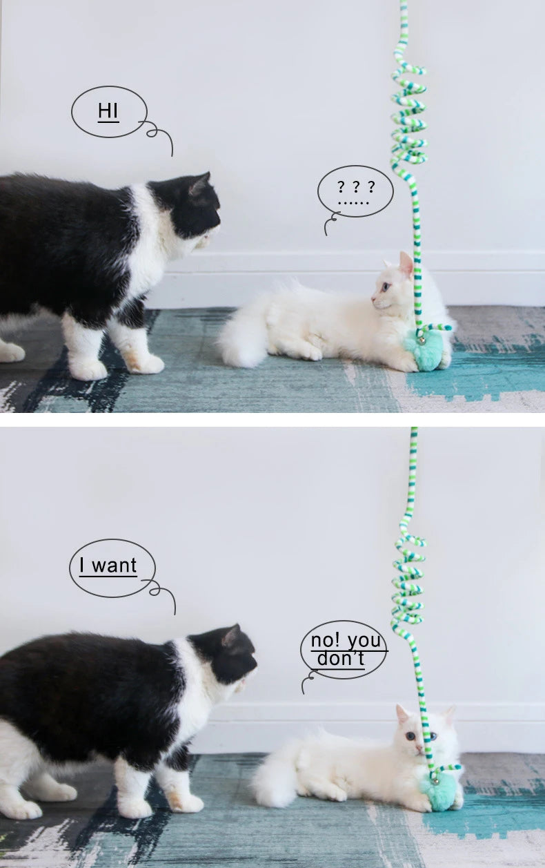 Interactive Cat Hanging Toy Simulation Cat Toy Funny Self-hey Interactive Toy for Kitten Playing Teaser Wand Toy Cat with bell