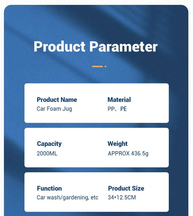 Car wash watering can Pet bath foam watering can for household car 2L spray watering can watering sprayer hand press sprayer