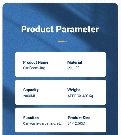 Car wash watering can Pet bath foam watering can for household car 2L spray watering can watering sprayer hand press sprayer