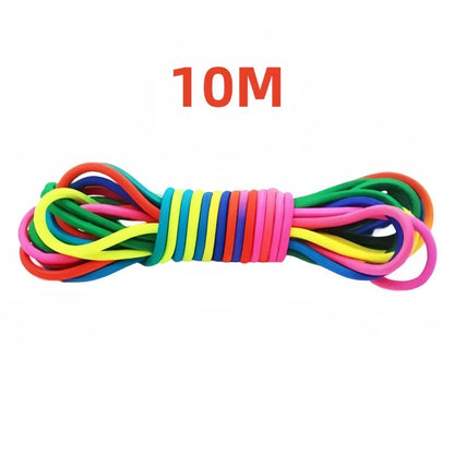 5-10M Super Elastic Jump Rope Endurance Training Fun Exercise Toys Indoor Outdoor Home Group Adjustable Rubber Jump Rope Strap