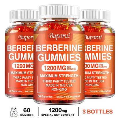 Berberine Gummies - Promotes Healthy Cholesterol and Aids Cardiovascular Function Gastrointestinal Function Antioxidant
