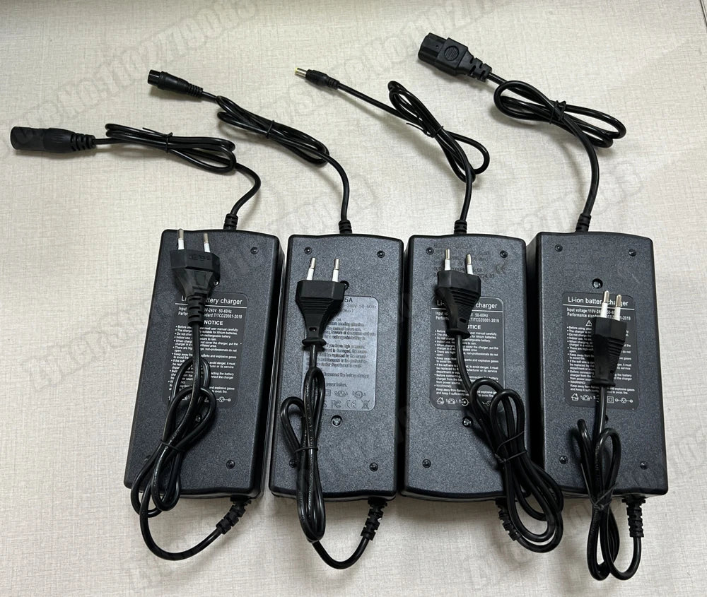 36V 48V 60V 72V Charger 2A 5A Lithium Battery Pack 42 54.6 67.2 84V 10 13 16 20S Smart Intelligent Fast Charging Charger EU Plug