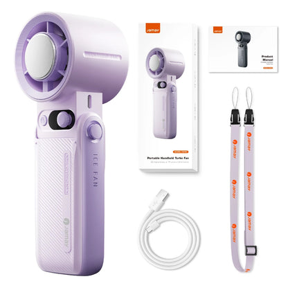 Portable Handheld fan Strong Wind 199 Gear Wind speed LED Digital Display Adjustable Turbo Portable Outdoor Handheld 8000mAh