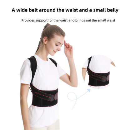 Posture Back Brace Adjustable Back Support Strap to Men and Women Prevent Spinal Distortion and Hunchback Suitable for Exercise