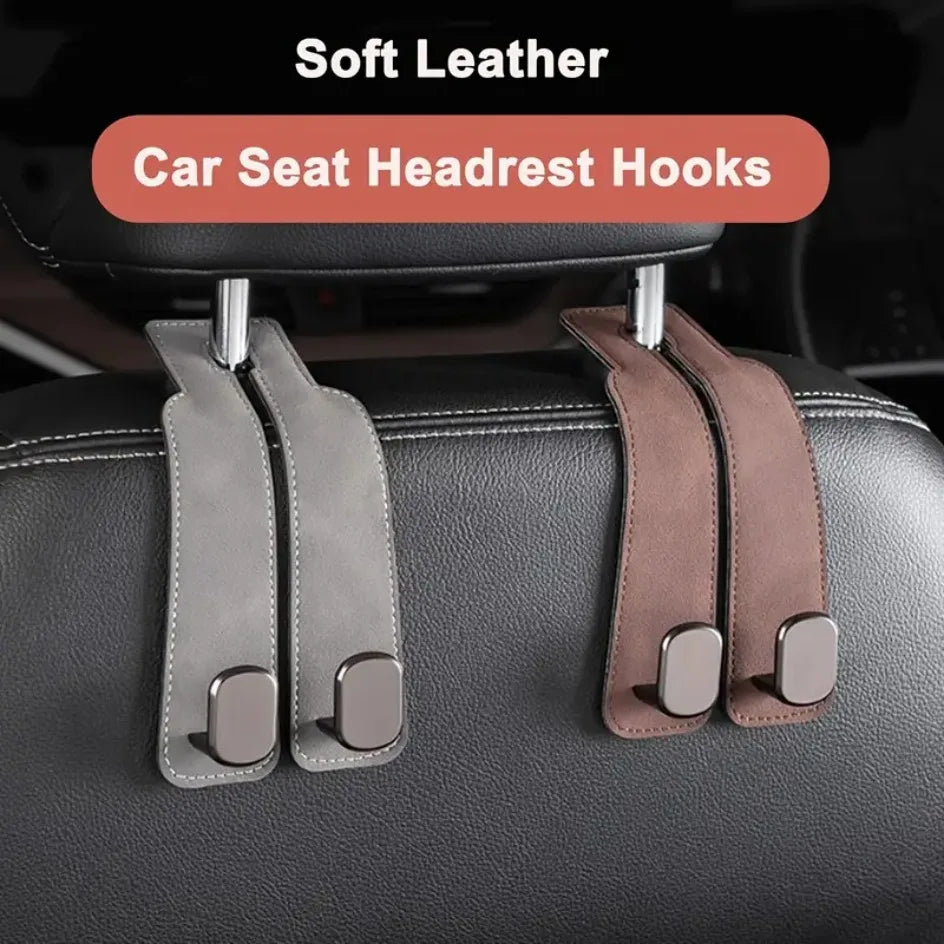 2 in 1 Universal Double Hooks Holder Car Hook For Car Rear Seat Back Hooks Headrest Hanger Clip Storage Car Interior Accessories