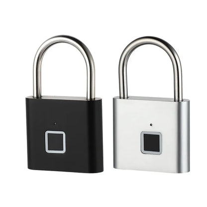 Fingerprint Padlock Locker Lock Smart Pad Lock Waterproof Small Portable Padlock with USB Charging for Locker   Luggage Suitcas