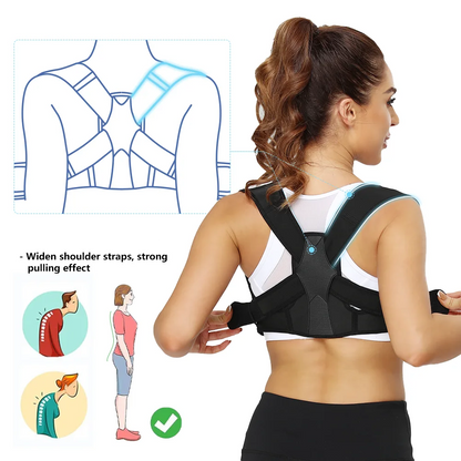 1 Pc Back Support Strap Corrector - Suitable For Female Male Scoliosis And Hunchback Pain And Adjustable Posture Training Device