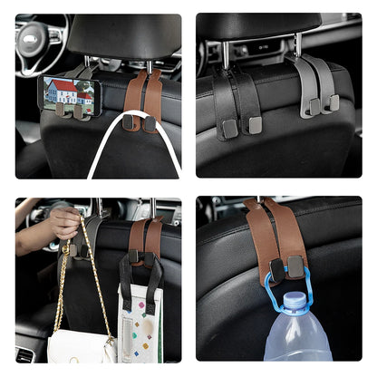 Double Hook Car Seat Back Hook Hide Storage Vehicle Interior Car Rear Bag Hanging Holder Car Tools Organizer