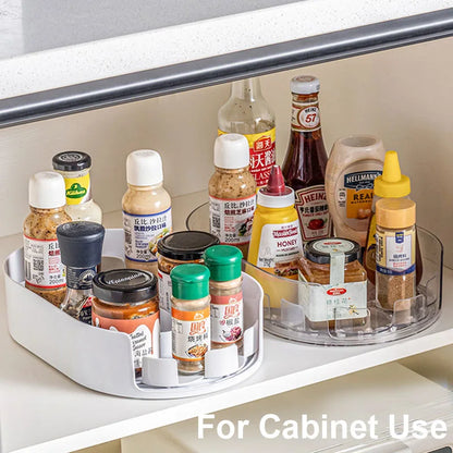 360° Turntable Refrigerator Organizer and Storage Tray for Fridge Rectangular Fridge Organizer Beverage Cans Bins Spice Rack