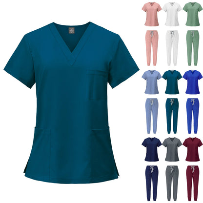 Medical Scrubs Bulk Order - Anti-Microbial Jogger Sets for Surgery/Dental/Vet/SPA/Pharmacy Multi-Pocket Workwear with Pen Slot