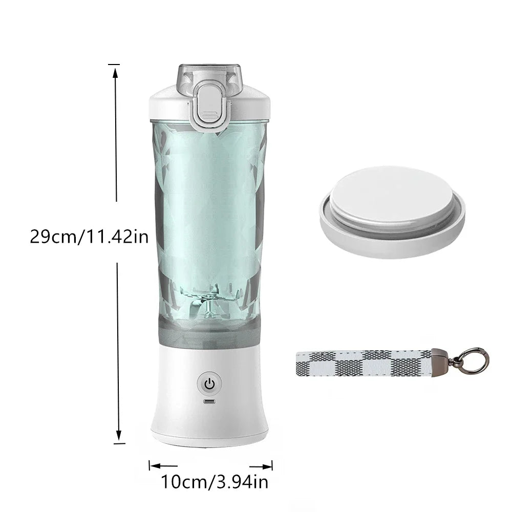 Portable Blender Personal Juicer - Kitchen 20oz USB Rechargeable 4000mAh Large Battery With 6 Blades for Smoothies Shakes Baby