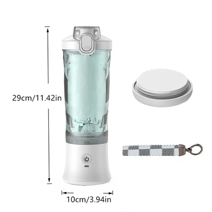Portable Blender Personal Juicer - Kitchen 20oz USB Rechargeable 4000mAh Large Battery With 6 Blades for Smoothies Shakes Baby
