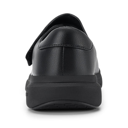 FitVille Men's Leather Shoes Diabetic Shoes Casual Oxford Shoes Adjustable Lightweight Formal Business Shoes for Swollen Feet