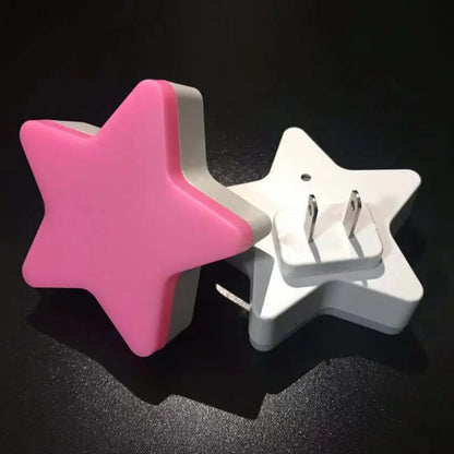 LED Stars Night Lights EU/US Plug Night Lamp Light Home Decoration Bedroom Bedside Baby Room Living Room Corridor Lighting