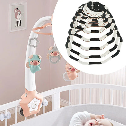 Baby Crib Mobile Black and White Nursery Crib Toy Creative Bed Bell for Ages 0+ Months Boy and Girl Newborn Infants Baby