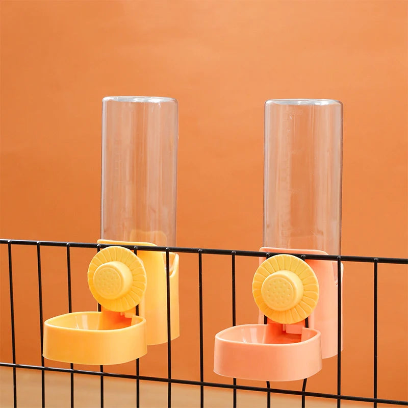 Automatic Pet Feeder Cage Hanging Bowl Water Bottle Food Container Dispenser For Puppy Cats Rabbit Birds Pet Feeding Product
