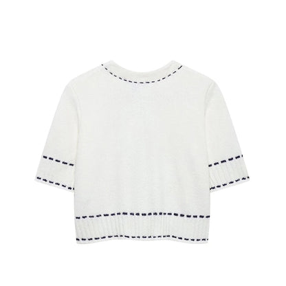 Elegant Unique Button Women's Cardigan Casual O-neck Knitted Single Breasted Sleeveless Blouse Female Summer Lady Office Wears