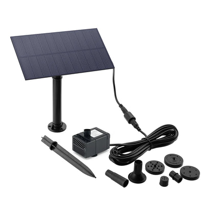 5W 5V Water Fountain Garden Decoration with Stake Solar Power Panel Water Pump Watering System 180L/h Kits for Pool Fish Tank