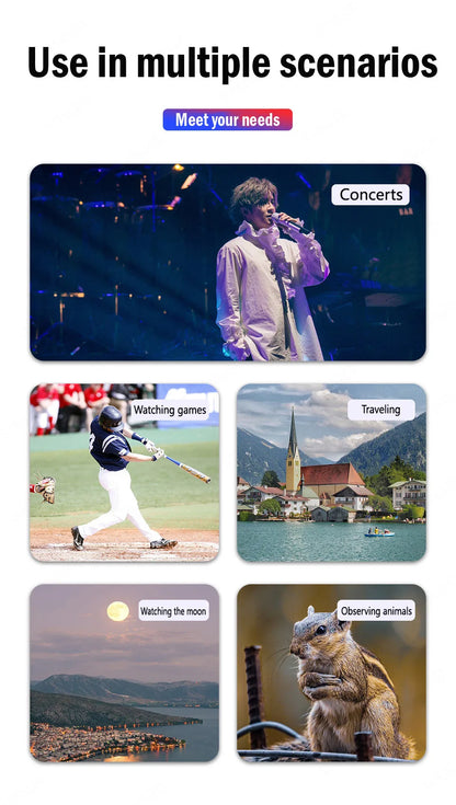 25X Phone Telephoto Lens Kit Phone Holder Portable Tripod Stabilizer Highpower Zoom Concerts Contest Outdoor Observation Animal