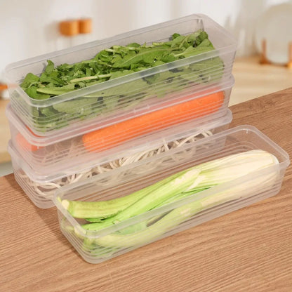 Fresh Box Refrigerator Storage Boxes Scallions Food Container with Lid Cold Crisper Sealed Kitchen Fresh Fruit Fridge Organiser
