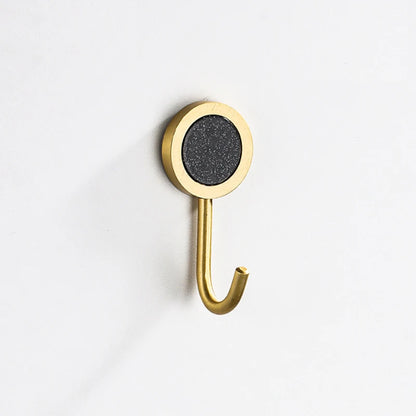 Gold Robe Hook Space Aluminum Wall Mounted Adhesive Hat Key Hooks Coat Towel Holder Home Decor For Kitchen Bathroom Hardware