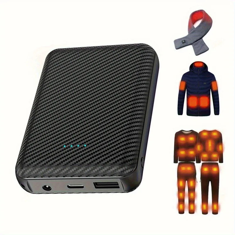 Power Bank 5V 10000mAh Portabl Charging Power Supply Phone External Battery for Heated Jacket Vest Underwear Heated Clothing