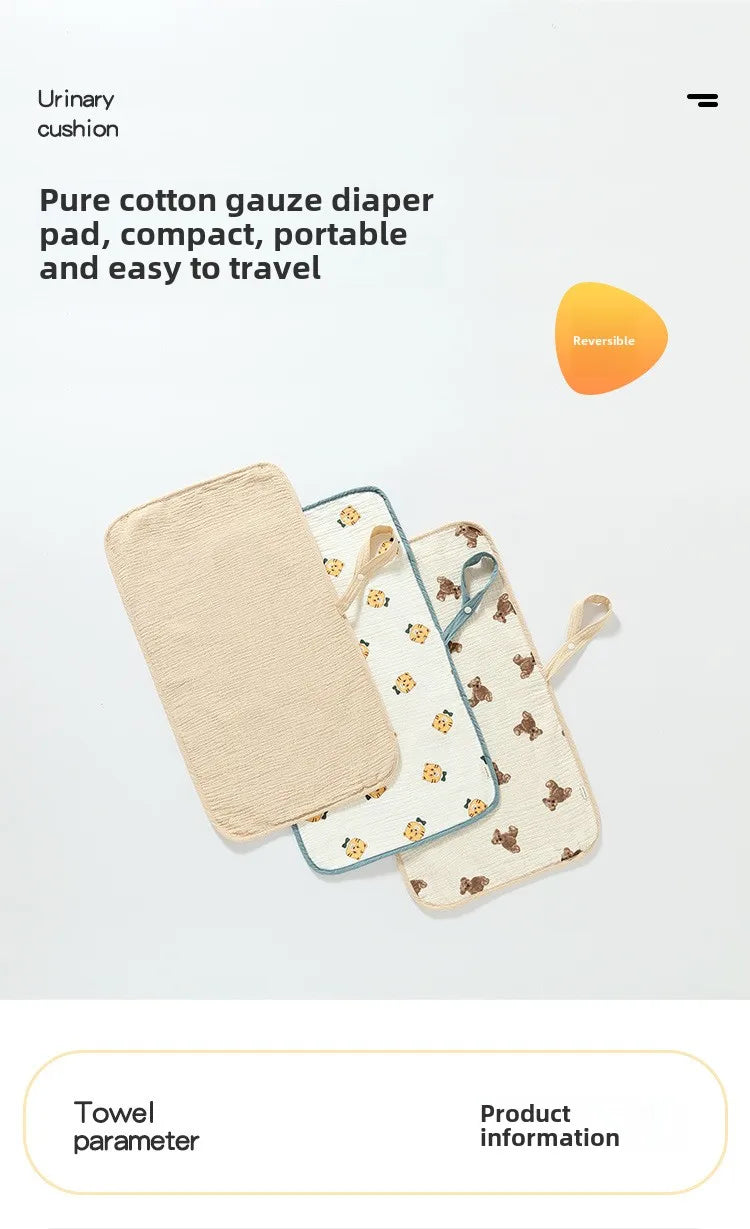 Foldable Baby Infant Cotton Changing Pads Reusable Soft Cotton Infant Mat Changing Pad for Newborn Underpads Two-sided Mattress