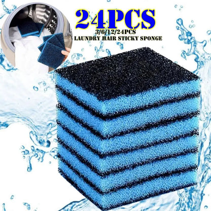 3/6/12/24pcs Pet Hair Remover For Laundry Washer Lint Catcher Dog Hair Catcher Hair Removal Filter Sponge Washing  Accessories