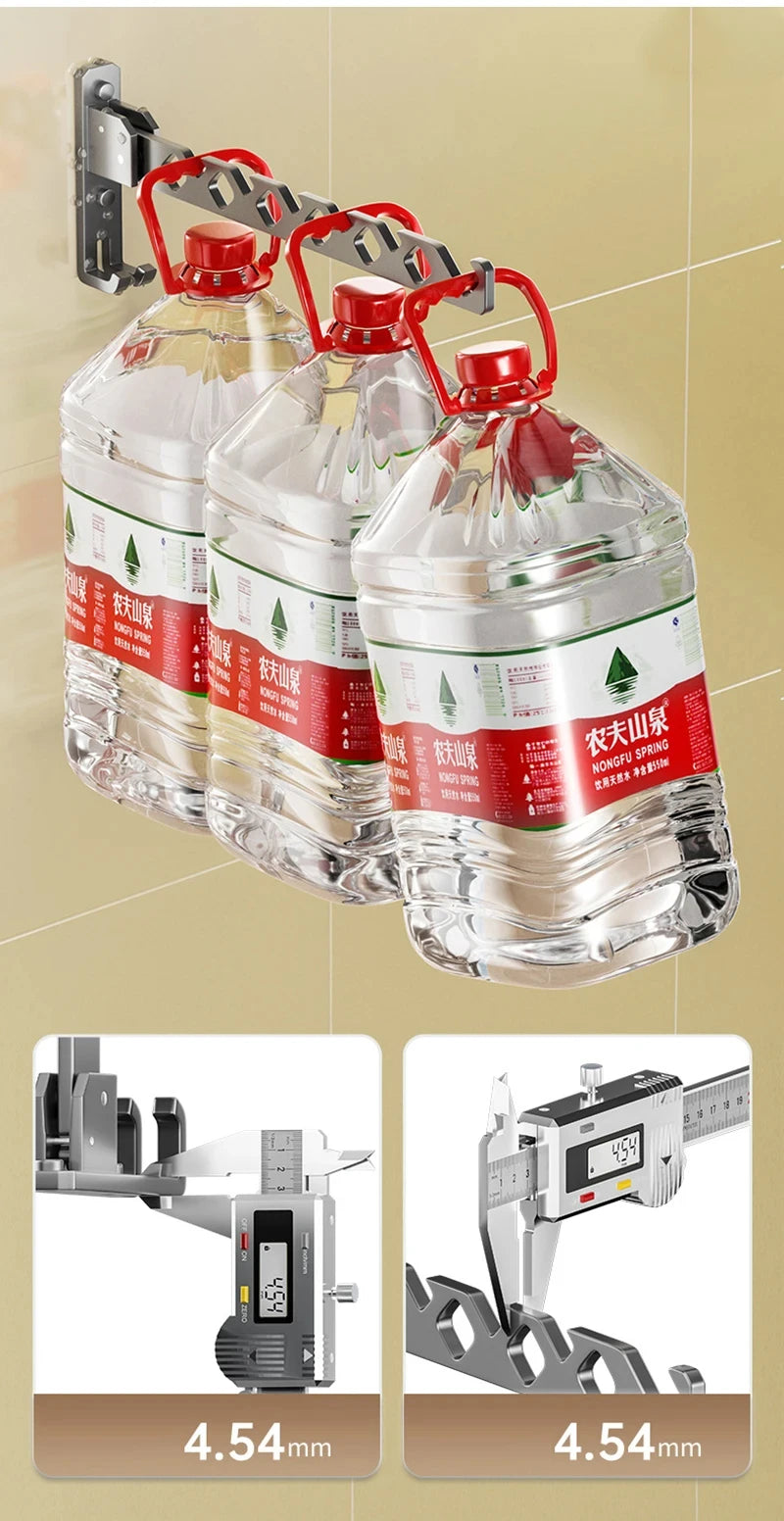 Wall Mounted Clothes Hanger No Punching Folding Drying Racks Collapsible Multi-Purpose Clothes Drying Rack Bathroom Space Saving