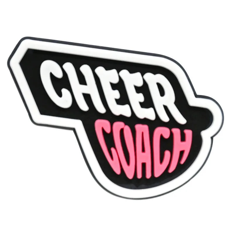 Cute Cheerleading Shoe Charms Decoration for Crocs Pin Accessories Charms Bracelet Wristband DIY Shoe Party Gifts