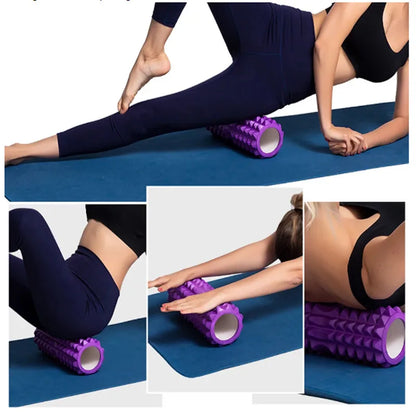 1pc Foam Massage Roller, Hollow Yoga Column Fitness Equipment for Muscle Massage, Physiotherapy and Sports Rehabilitation Rolle