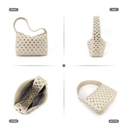Studded Purses Y2k Shoulder Bag Punk Women Small Shouder Purse Vegan Leather Designer Handbags Streetwear