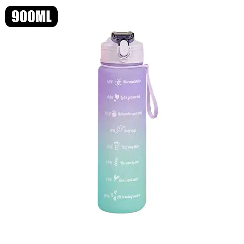 900ML Water Bottle Portable Vacuum Flasks Drinkware Camping Motivational Skirt Outdoor Bikini Sport Kitchen Times Bra Marker Gun