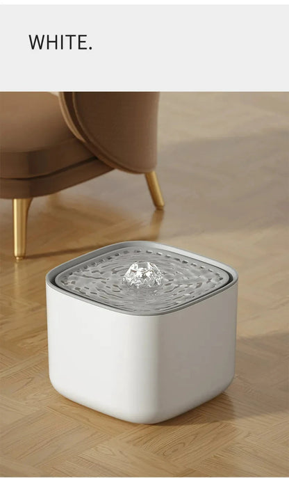 3L Auto Cat Water Fountain with Filter Quiet USB Electric Large Capacity Recirculating Cat Fountain Water Dispenser for Cats