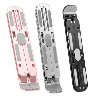 Aluminum Alloy Laptop Holder Heat Dissipation Laptop Stand Portable Foldable Laptop Holder 10-level Height for Desktop