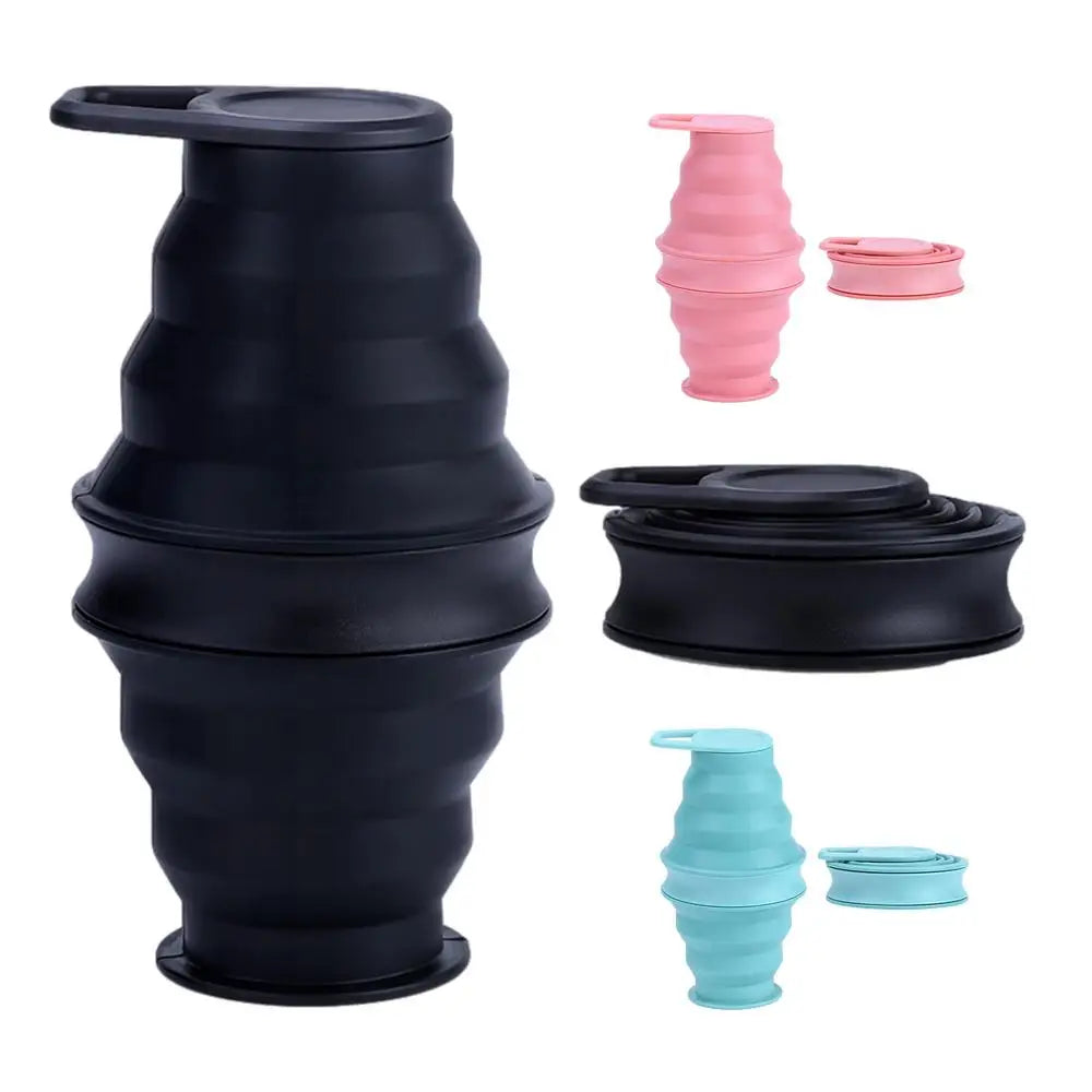 Foldable Water Bottle Silicone Reusable Water Bottles Reusable Portable Lightweight Folding Water Bottles Portable Leak Proof