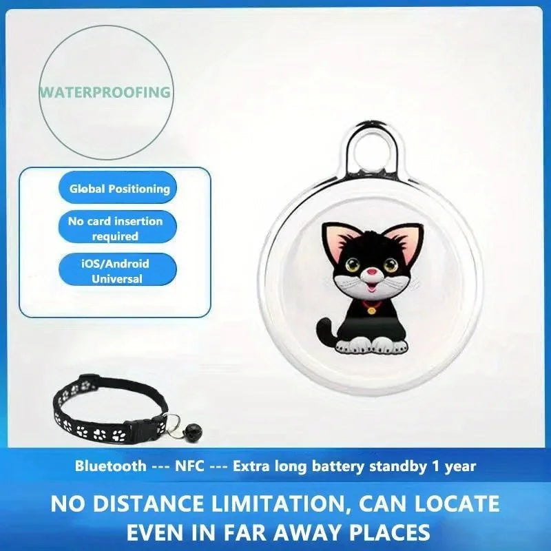 Pet GPS Tracker Bluetooth Anti-Lost Smart Wearable Waterproof Locator Real-time Tracking Dog Cat Collar SmartLocator Accessories